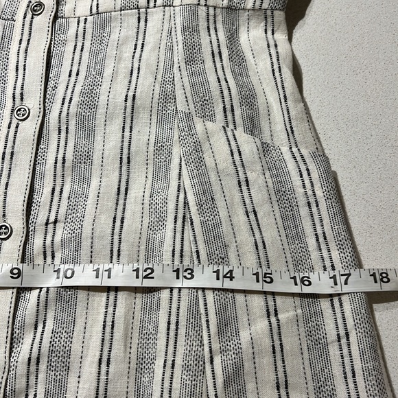 NWT Lee Tracy Boutique Button Up Linen Cotton Mini Dress R - Picture 12 of 14